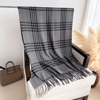 Eirin Apparel Women's Scarf Women's 'Eirin Weave' Celtic Houndstooth Scarf – Slate Grey