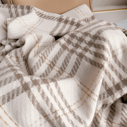 Eirin Apparel Women's Scarf Women's 'Eirin Weave' Celtic Houndstooth Scarf – Stone Cream