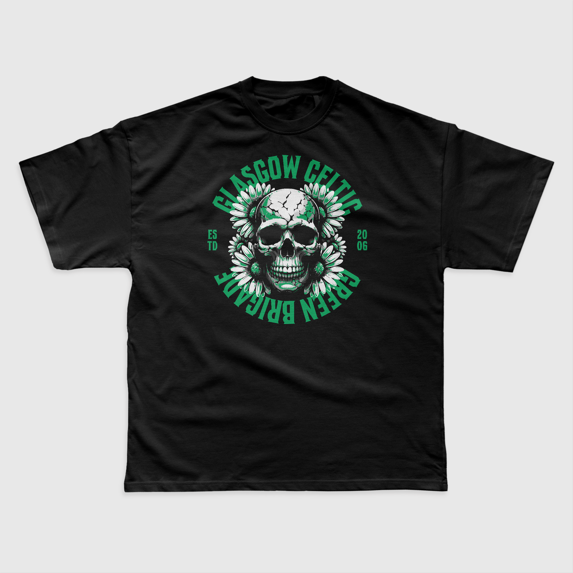 Eirin Apparel Women's T-Shirt Black / S Women's Celtic Green Brigade Skull T-Shirt