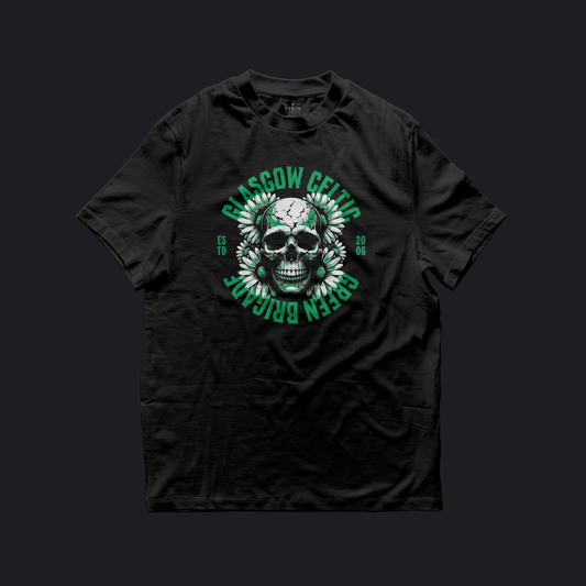 Eirin Apparel Women's T-Shirt Black / S Women's Celtic Green Brigade Skull T-Shirt