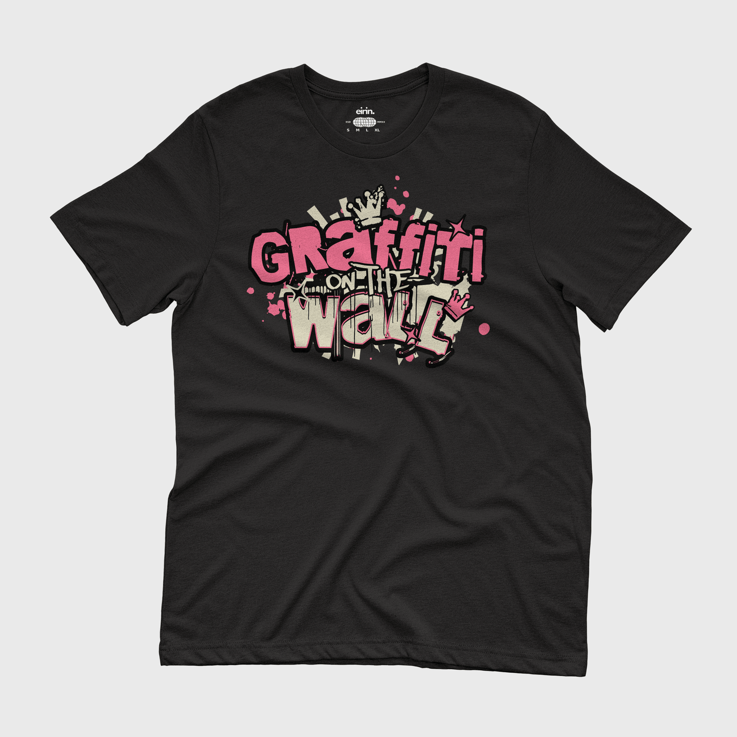 Eirin Apparel Women's T-Shirt Black / S Women's Graffiti On The Wall Neon Pink Celtic T-Shirt