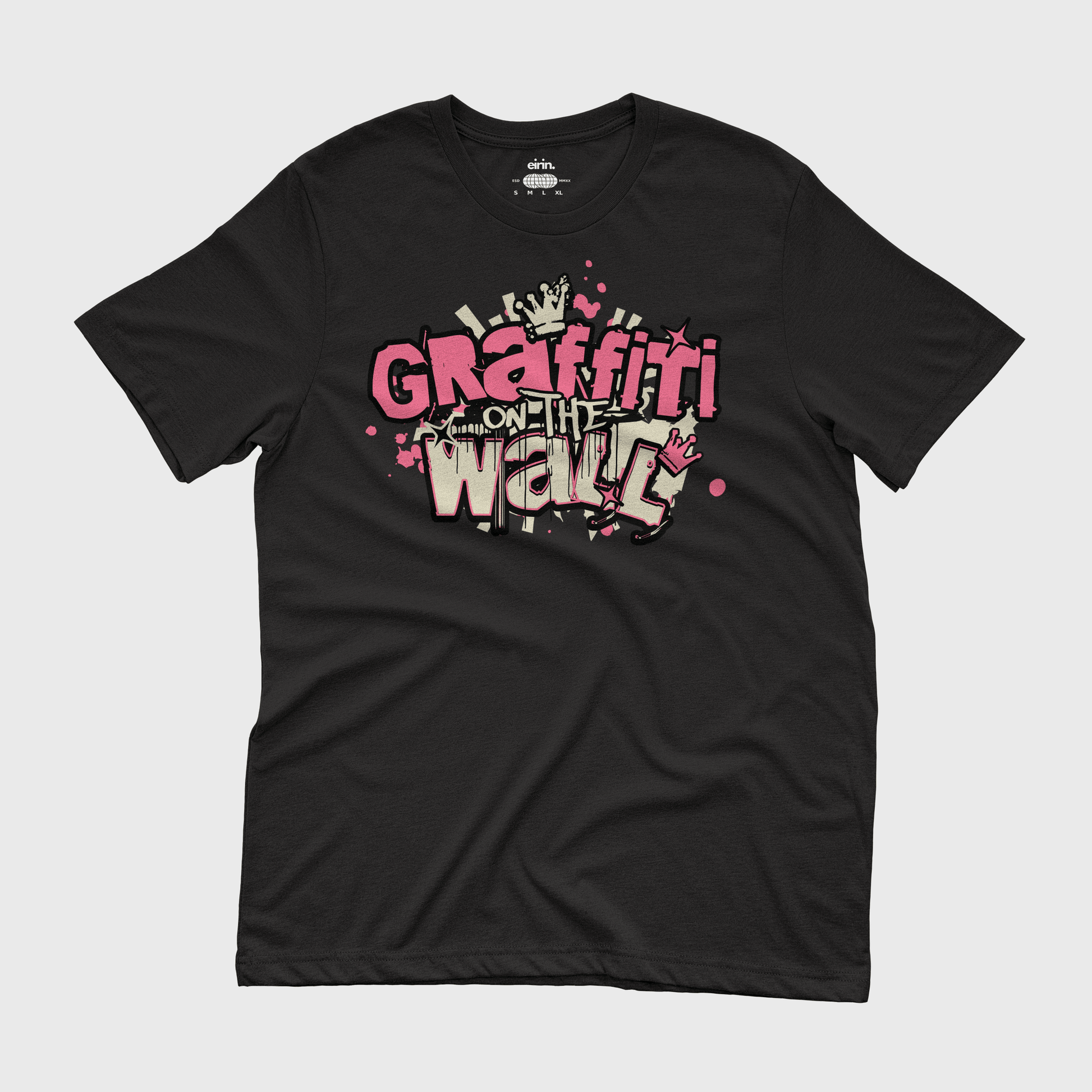 Eirin Apparel Women's T-Shirt Black / S Women's Graffiti On The Wall Neon Pink Celtic T-Shirt