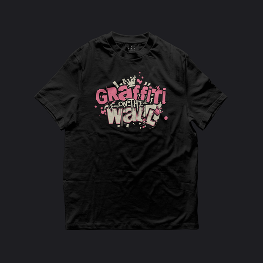 Eirin Apparel Women's T-Shirt Black / S Women's Graffiti On The Wall Neon Pink Celtic T-Shirt
