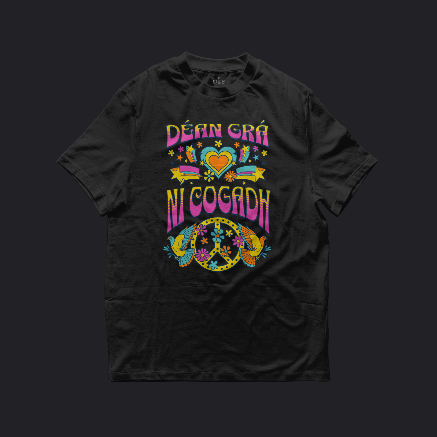 Eirin Apparel Women's T-Shirt Black / S Women's 'Make Love, Not War' Gaelic T-Shirt