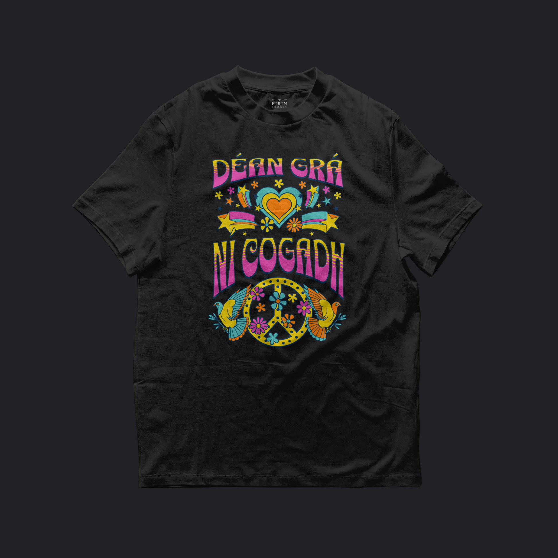 Eirin Apparel Women's T-Shirt Black / S Women's 'Make Love, Not War' Gaelic T-Shirt