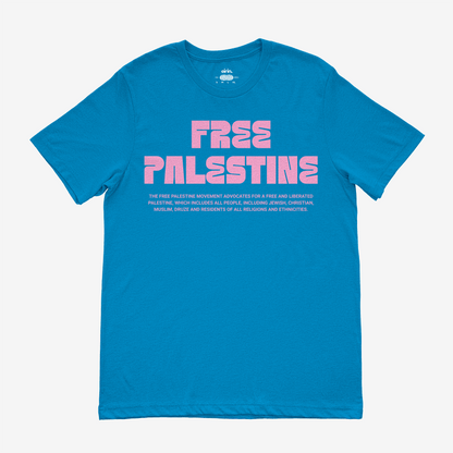 Eirin Apparel Women's T-Shirt Blue / S Women's 'Free Palestine' Pastel T-Shirt