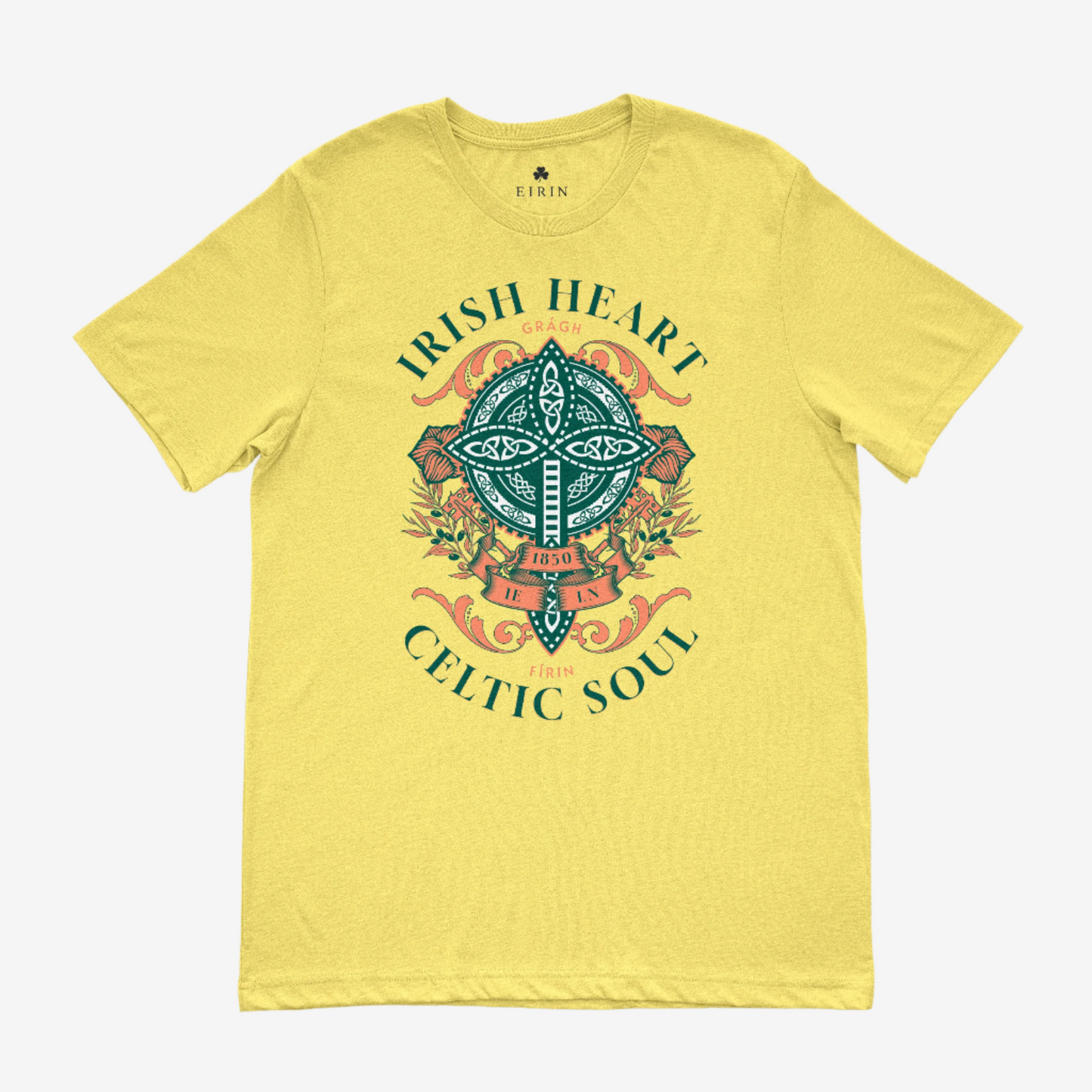 Eirin Apparel Women's T-Shirt Citron / S Women's Irish Heart, Celtic Soul Relaxed Fit T-Shirt