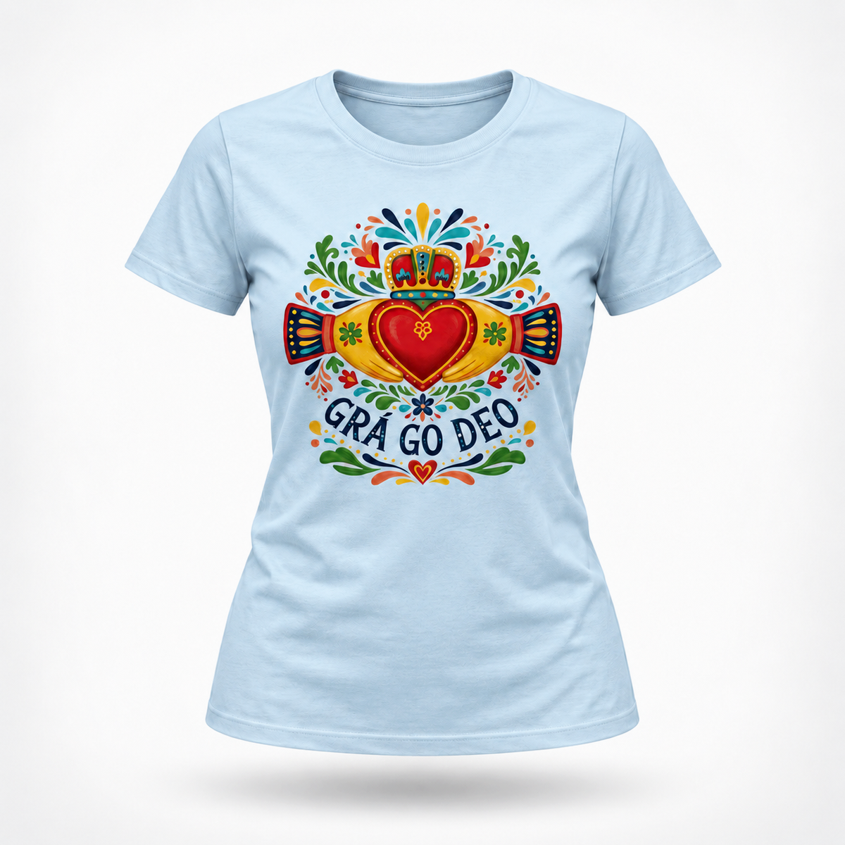 Eirin Apparel Women's T-Shirt 'Forever Love' Gaeilge Claddagh T-Shirt