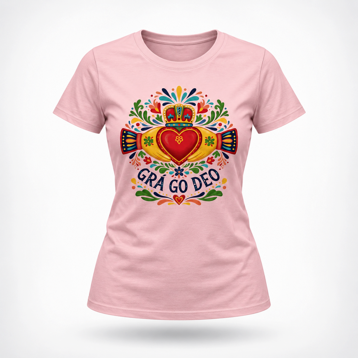 Eirin Apparel Women's T-Shirt 'Forever Love' Gaeilge Claddagh T-Shirt