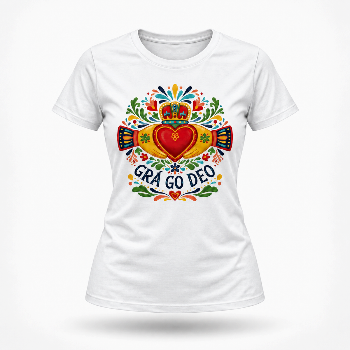 Eirin Apparel Women's T-Shirt 'Forever Love' Gaeilge Claddagh T-Shirt