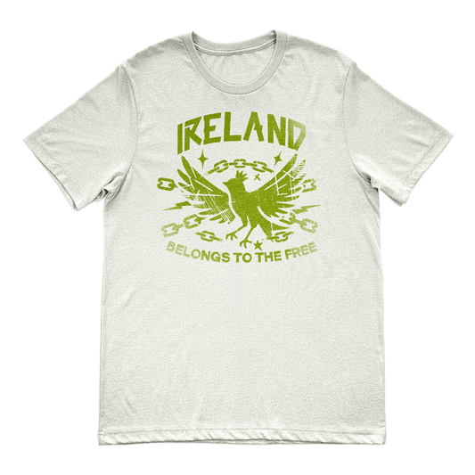Eirin Apparel Women's T-Shirt Green on White / S Women's Ireland Belongs To The Free White T-Shirt
