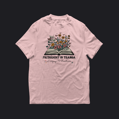 Eirin Apparel Women's T-Shirt Light Pink / S Women’s 'Language Is Resistance' Gaelic T-Shirt