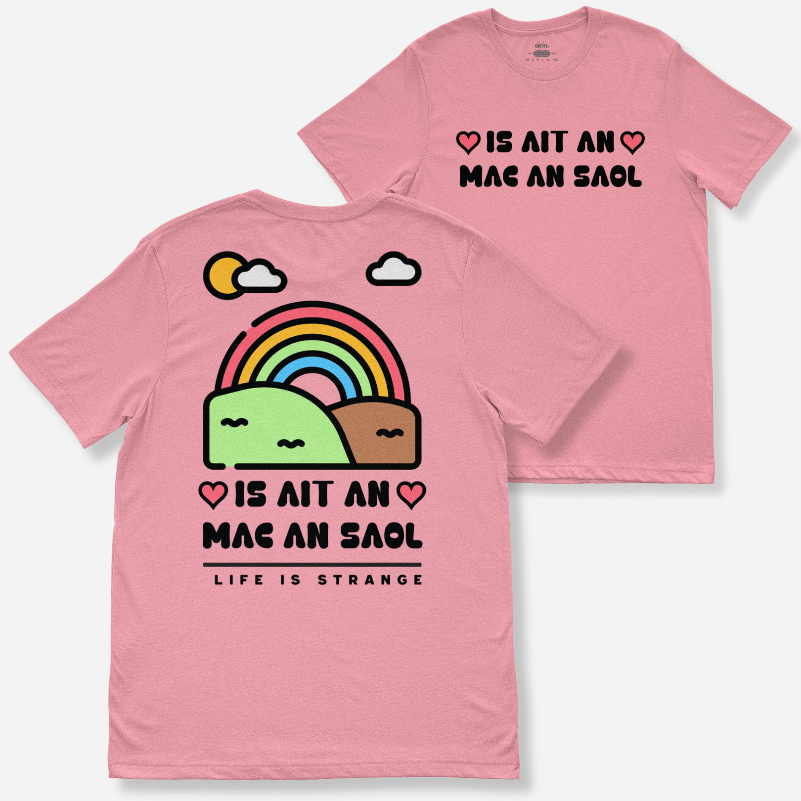 Eirin Apparel Women's T-Shirt Light Pink / S Women's 'Life Is Strange' Gaelic T-Shirt (Back Print)