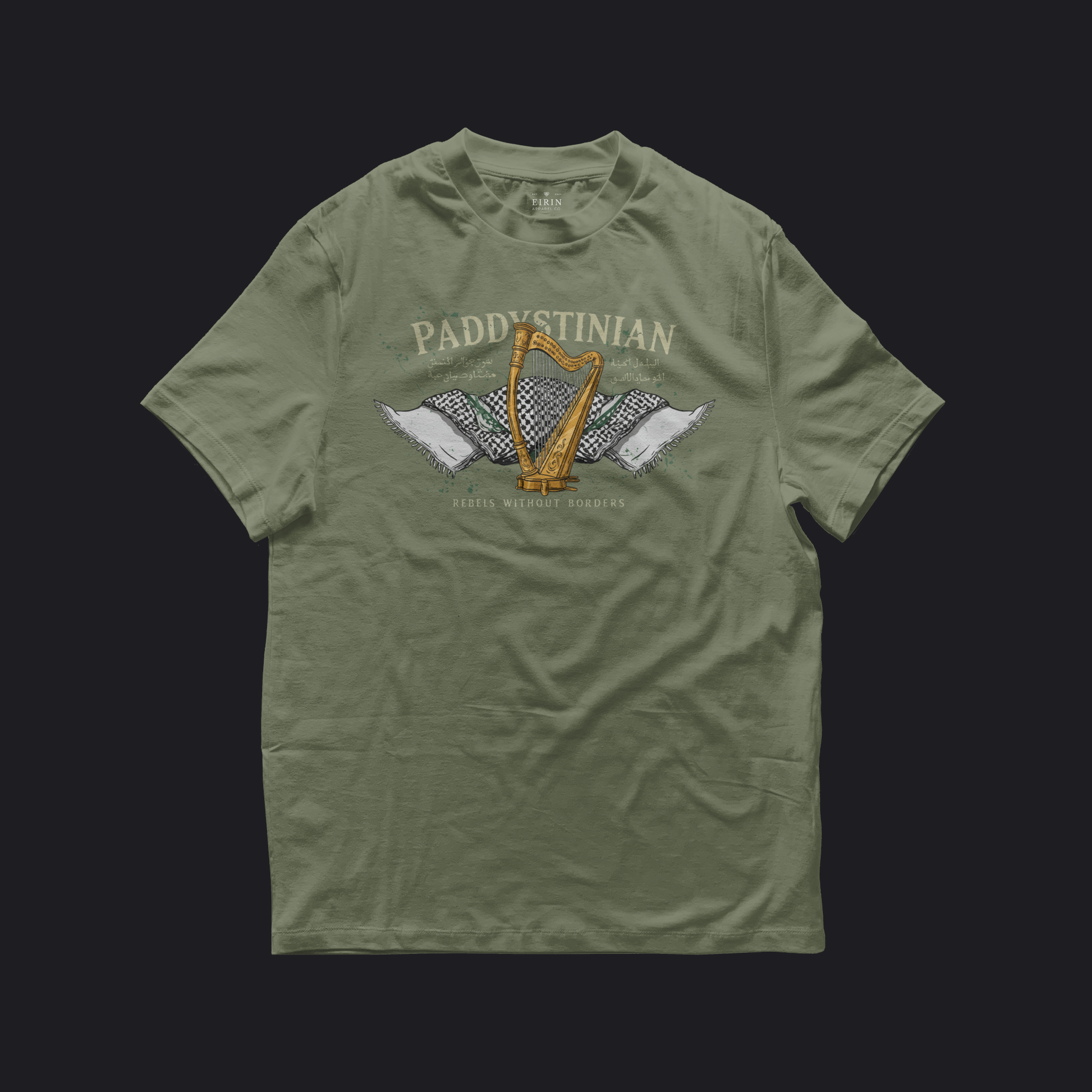 Eirin Apparel Women's T-Shirt Military Green / S Women's Paddystinian Rebels Without Borders T-Shirt