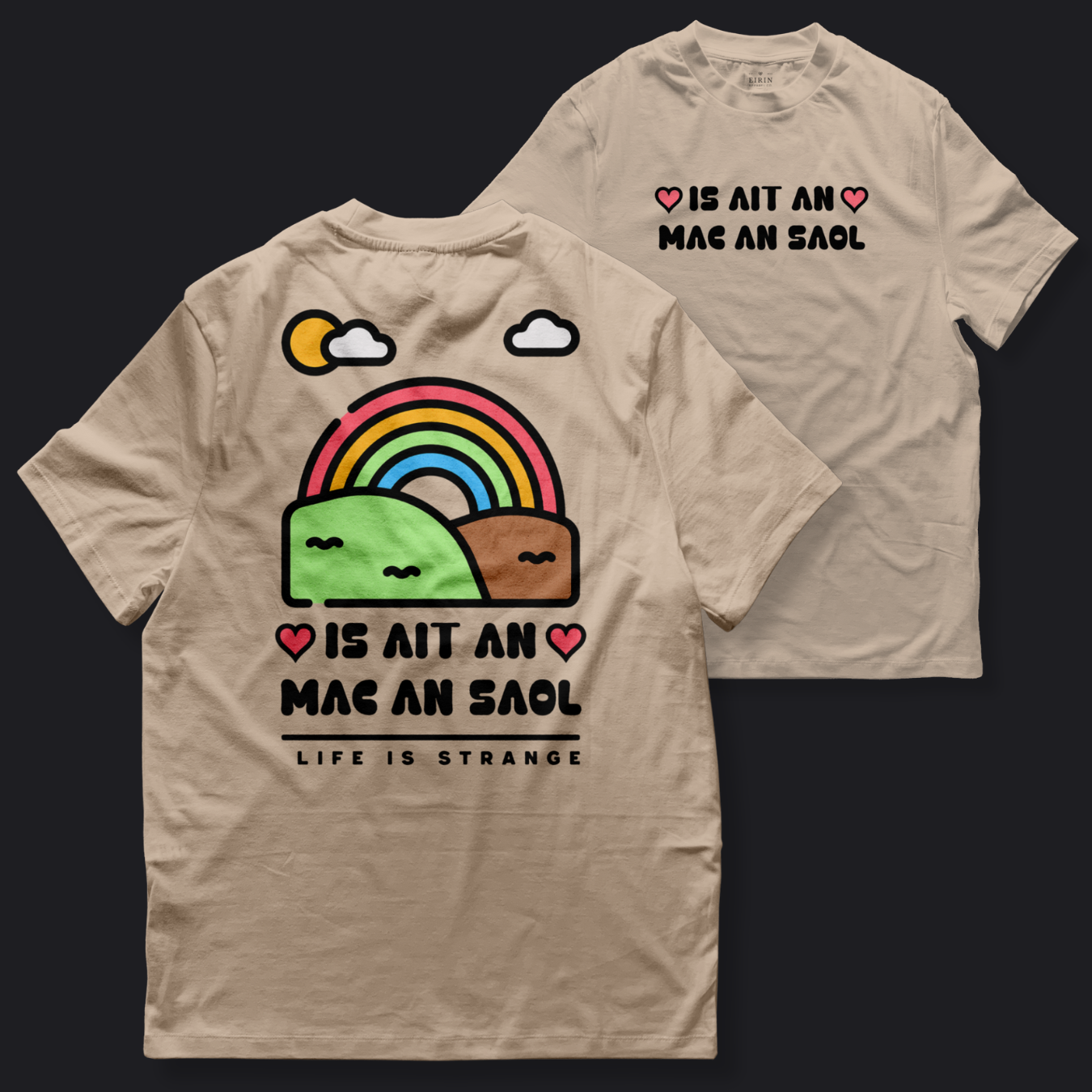 Eirin Apparel Women's T-Shirt Natural Cream / S Women's 'Life Is Strange' Gaelic T-Shirt (Back Print)