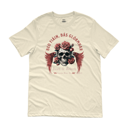 Eirin Apparel Women's T-Shirt Natural / S Women's 'Live Wild, Die Glorious' Gaelic T-Shirt