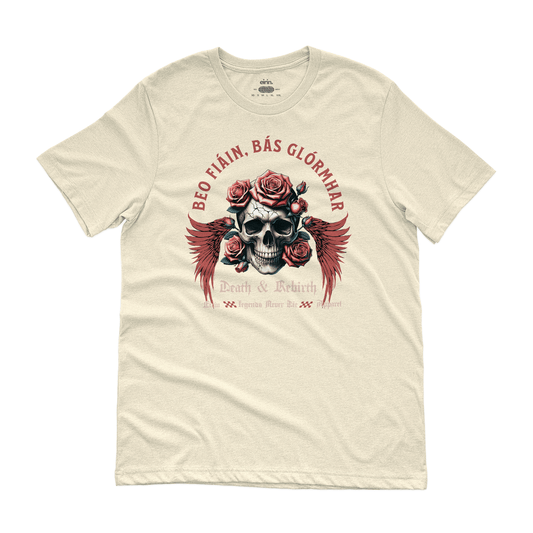 Eirin Apparel Women's T-Shirt Natural / S Women's 'Live Wild, Die Glorious' Gaelic T-Shirt
