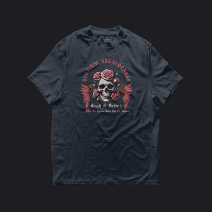 Eirin Apparel Women's T-Shirt Navy / S Women's 'Live Wild, Die Glorious' Gaelic T-Shirt