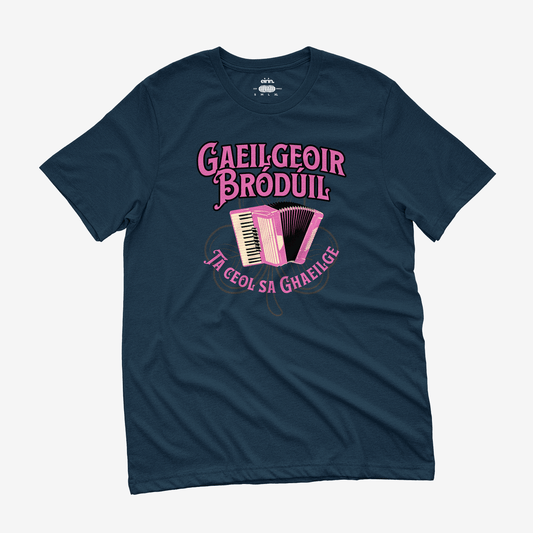 Eirin Apparel Women's T-Shirt Navy / S Women's 'There's Music In Irish' Gaelic T-Shirt