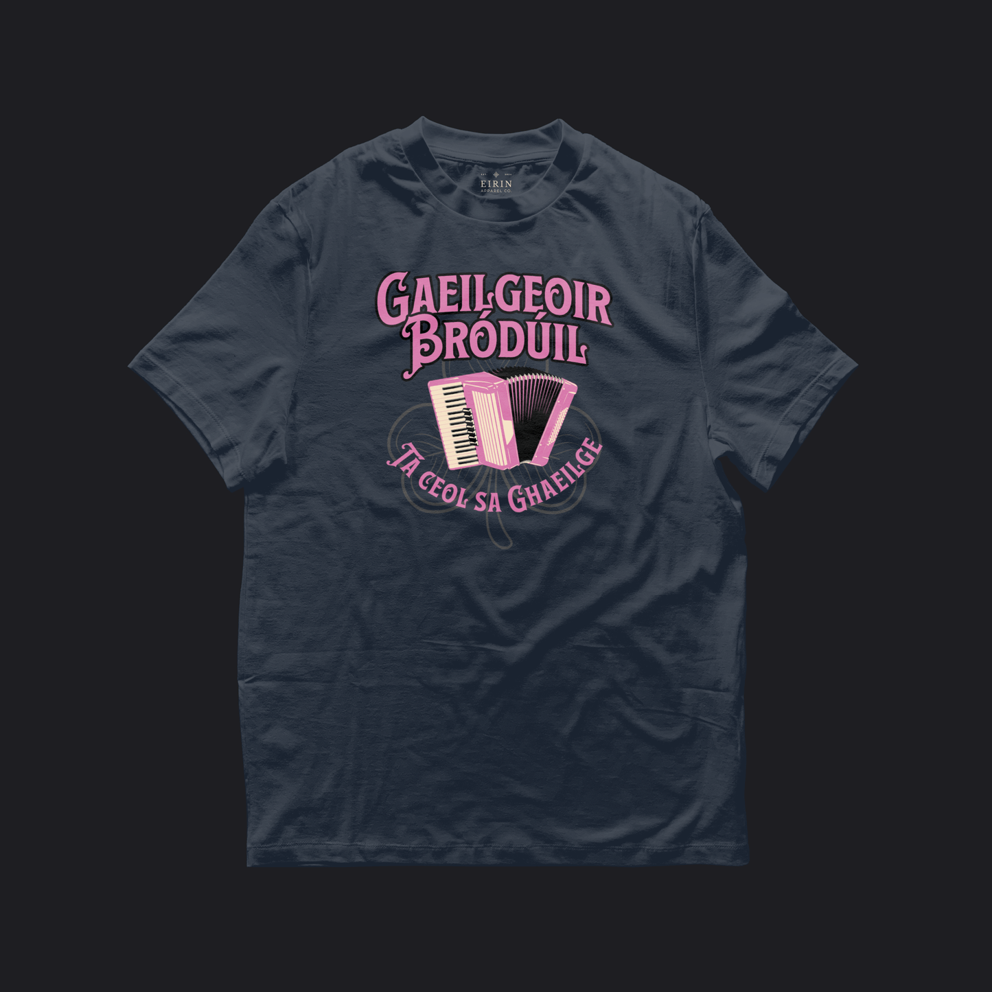 Eirin Apparel Women's T-Shirt Navy / S Women's 'There's Music In Irish' Gaelic T-Shirt