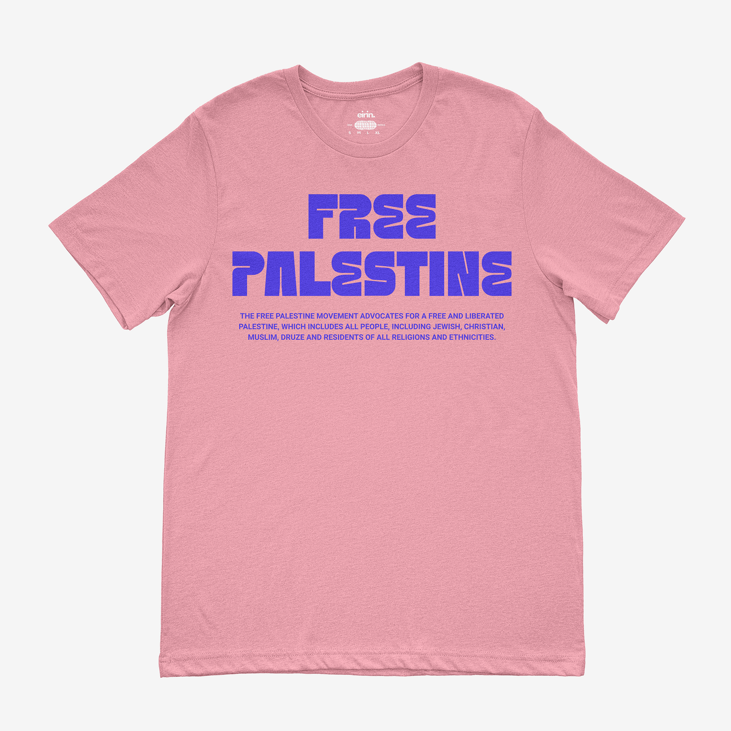 Eirin Apparel Women's T-Shirt Pink / S Women's 'Free Palestine' Pastel T-Shirt