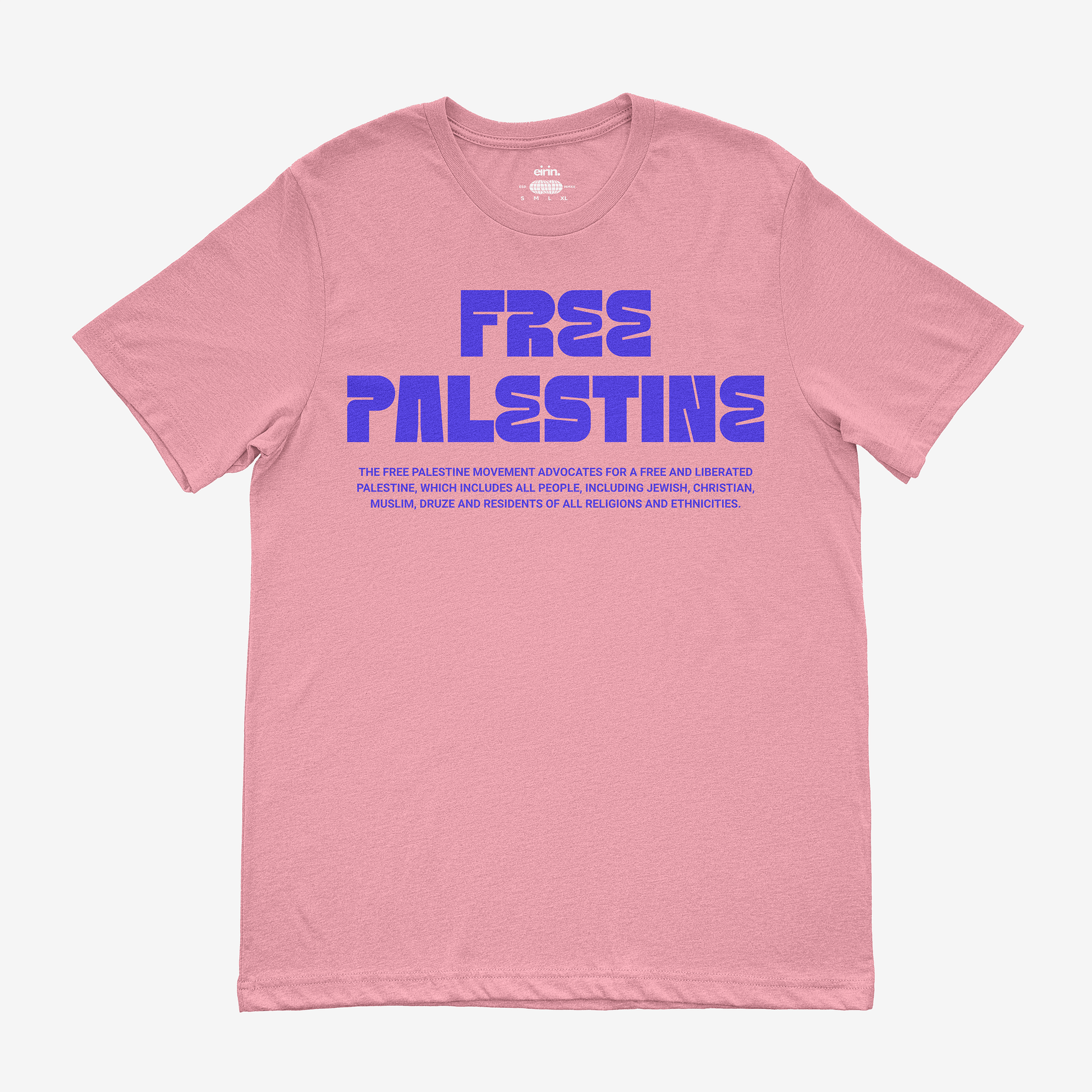 Eirin Apparel Women's T-Shirt Pink / S Women's 'Free Palestine' Pastel T-Shirt