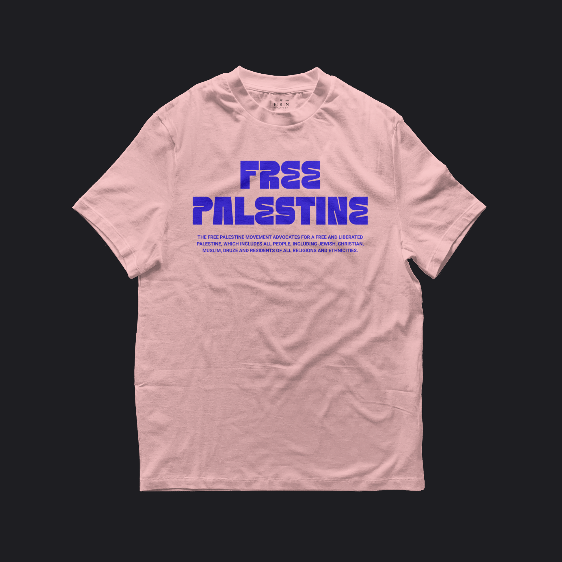Eirin Apparel Women's T-Shirt Pink / S Women's 'Free Palestine' Pastel T-Shirt