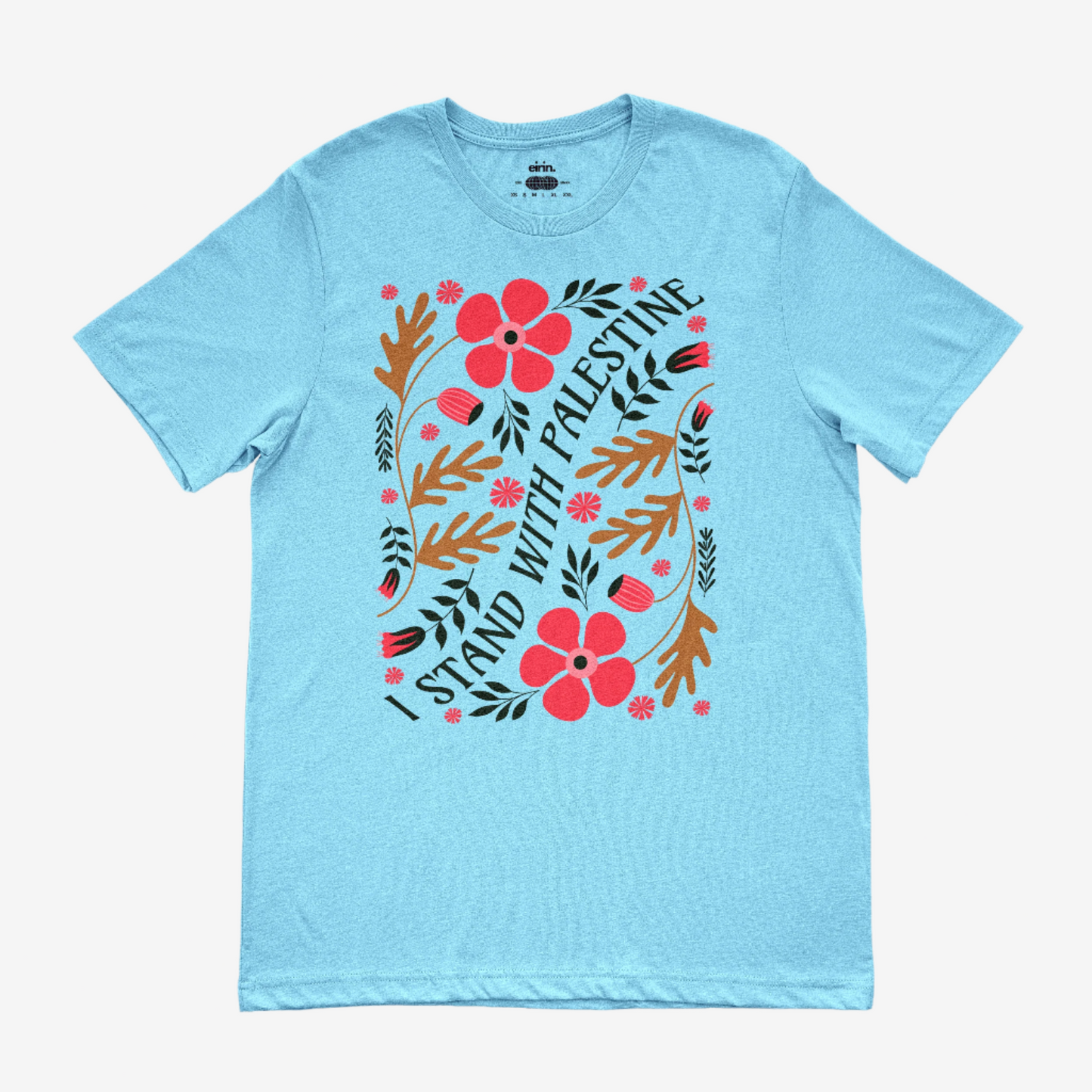 Eirin Apparel Women's T-Shirt Sky / S Women's 'I Stand With Palestine' SoftStyle T-Shirt