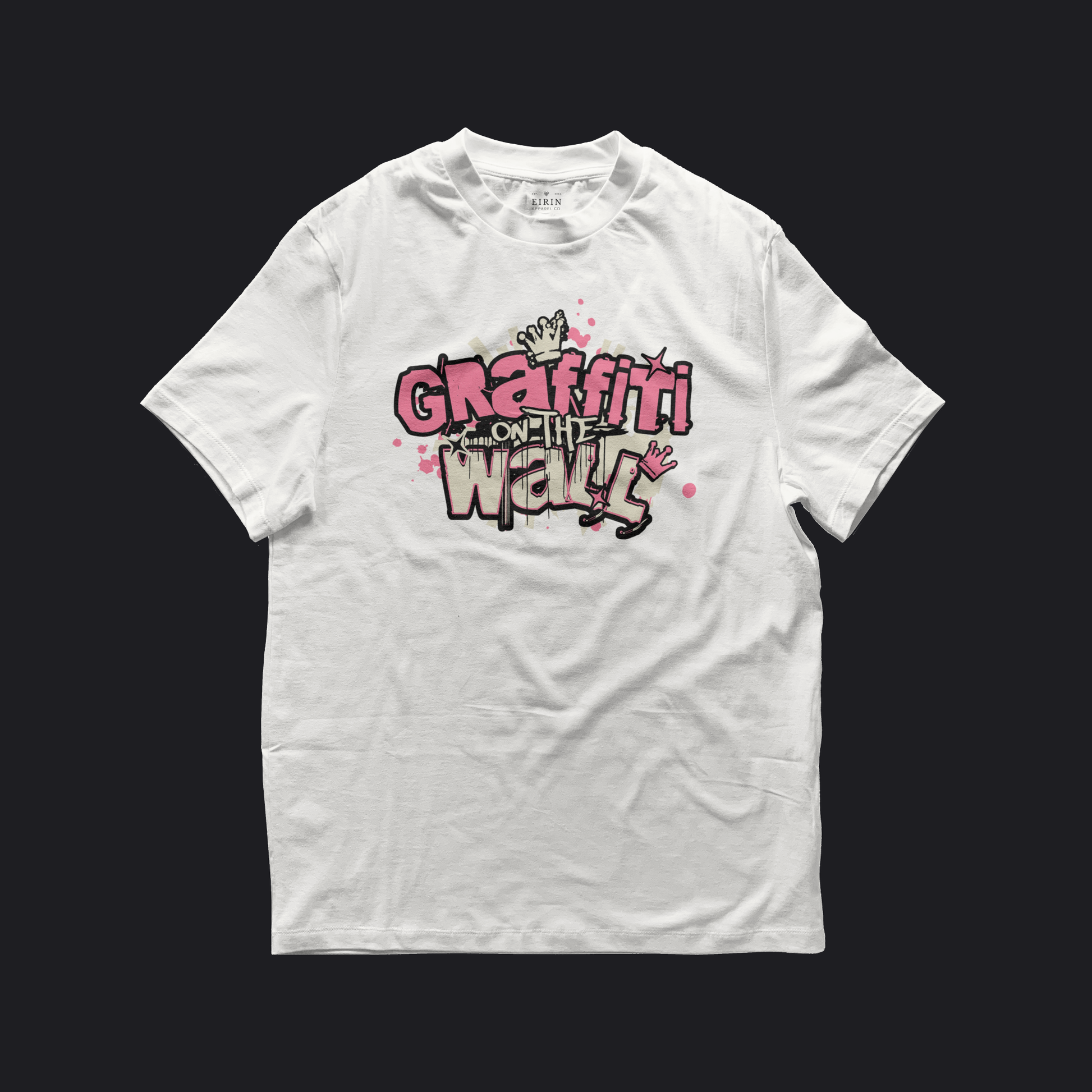 Eirin Apparel Women's T-Shirt White / S Women's Graffiti On The Wall Neon Pink Celtic T-Shirt