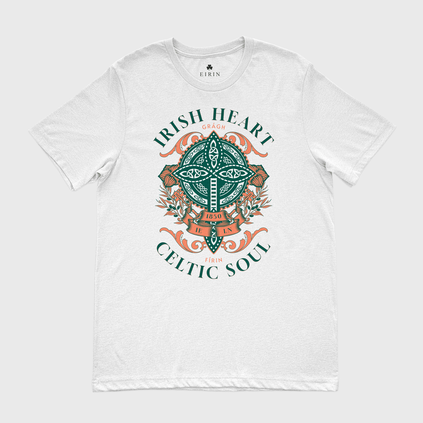 Eirin Apparel Women's T-Shirt White / S Women's Irish Heart, Celtic Soul Relaxed Fit T-Shirt