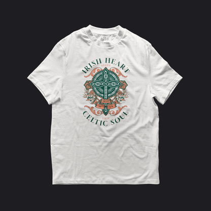 Eirin Apparel Women's T-Shirt White / S Women's Irish Heart, Celtic Soul Relaxed Fit T-Shirt