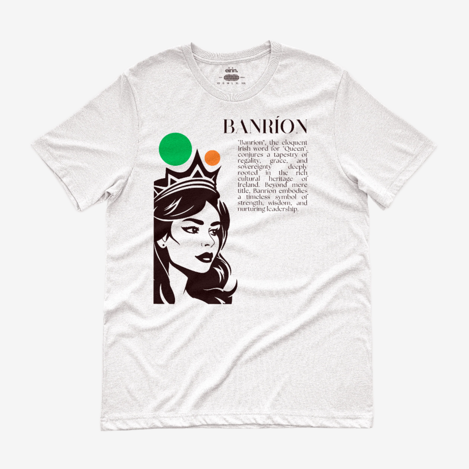 Eirin Apparel Women's T-Shirt Women's 'Banríon' Irish Queen Relaxed Fit T-Shirt