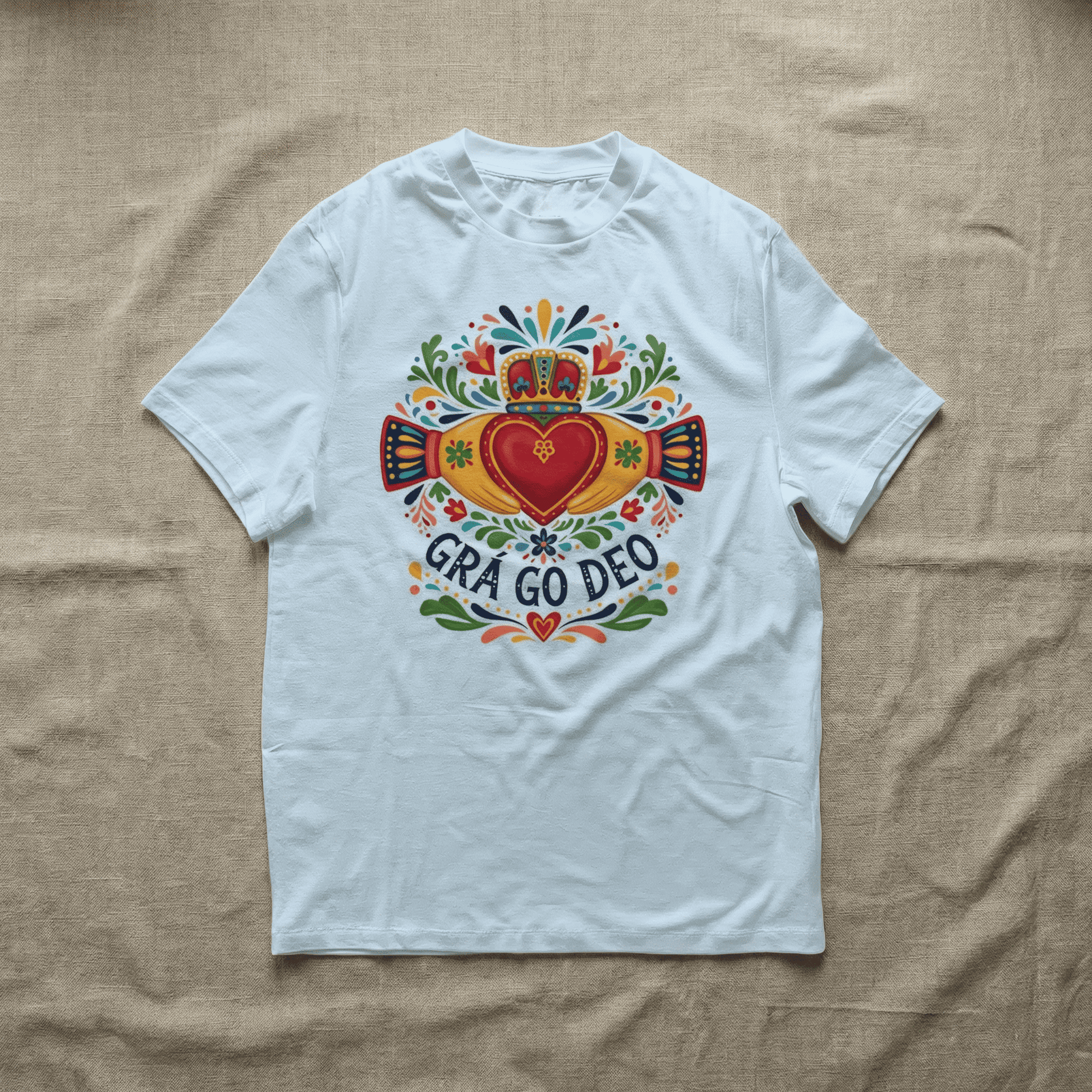 Eirin Apparel Women's T-Shirt Women's Boho Claddagh 'Grá go Deo / Forever Love' Gaelic T-Shirt