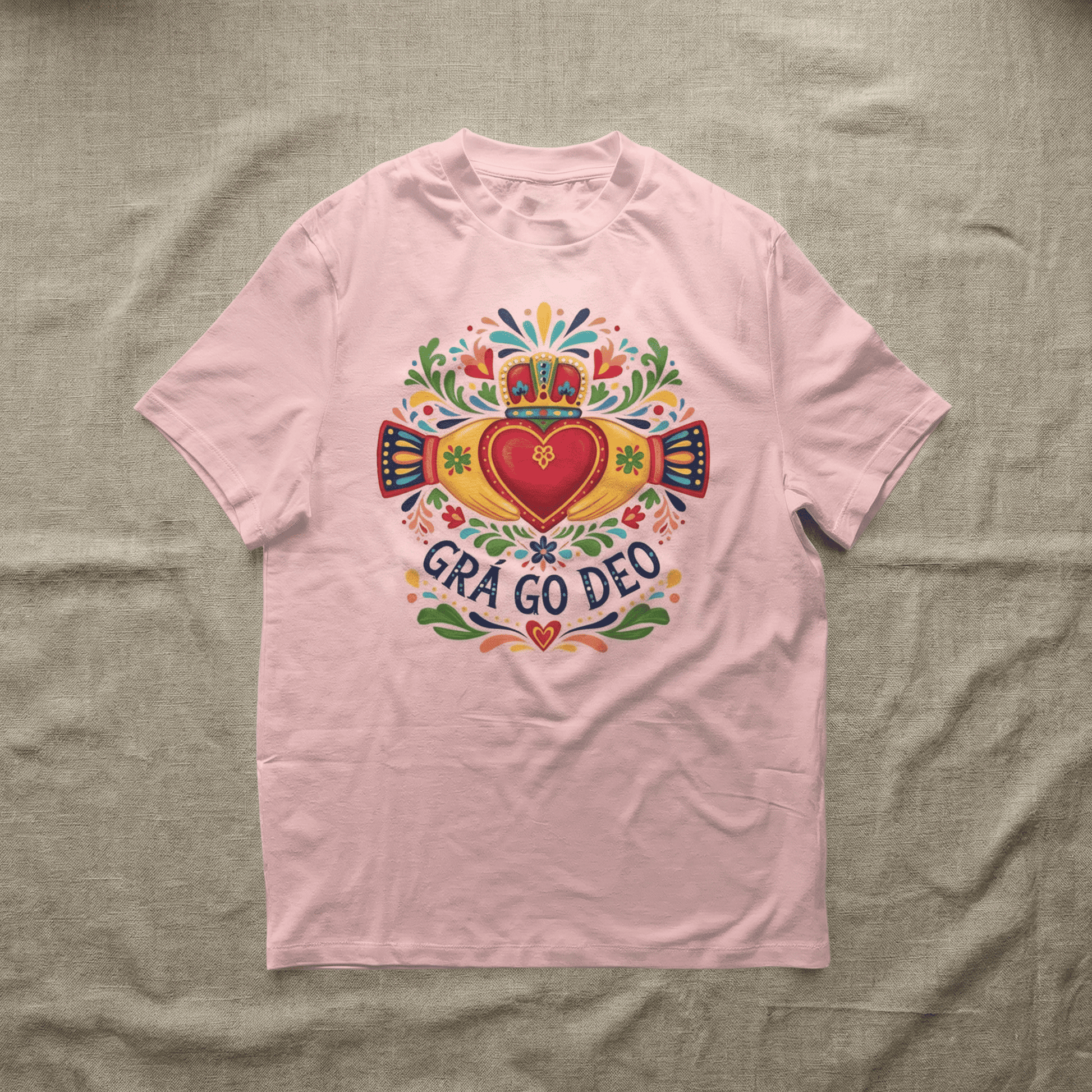 Eirin Apparel Women's T-Shirt Women's Boho Claddagh 'Grá go Deo / Forever Love' Gaelic T-Shirt