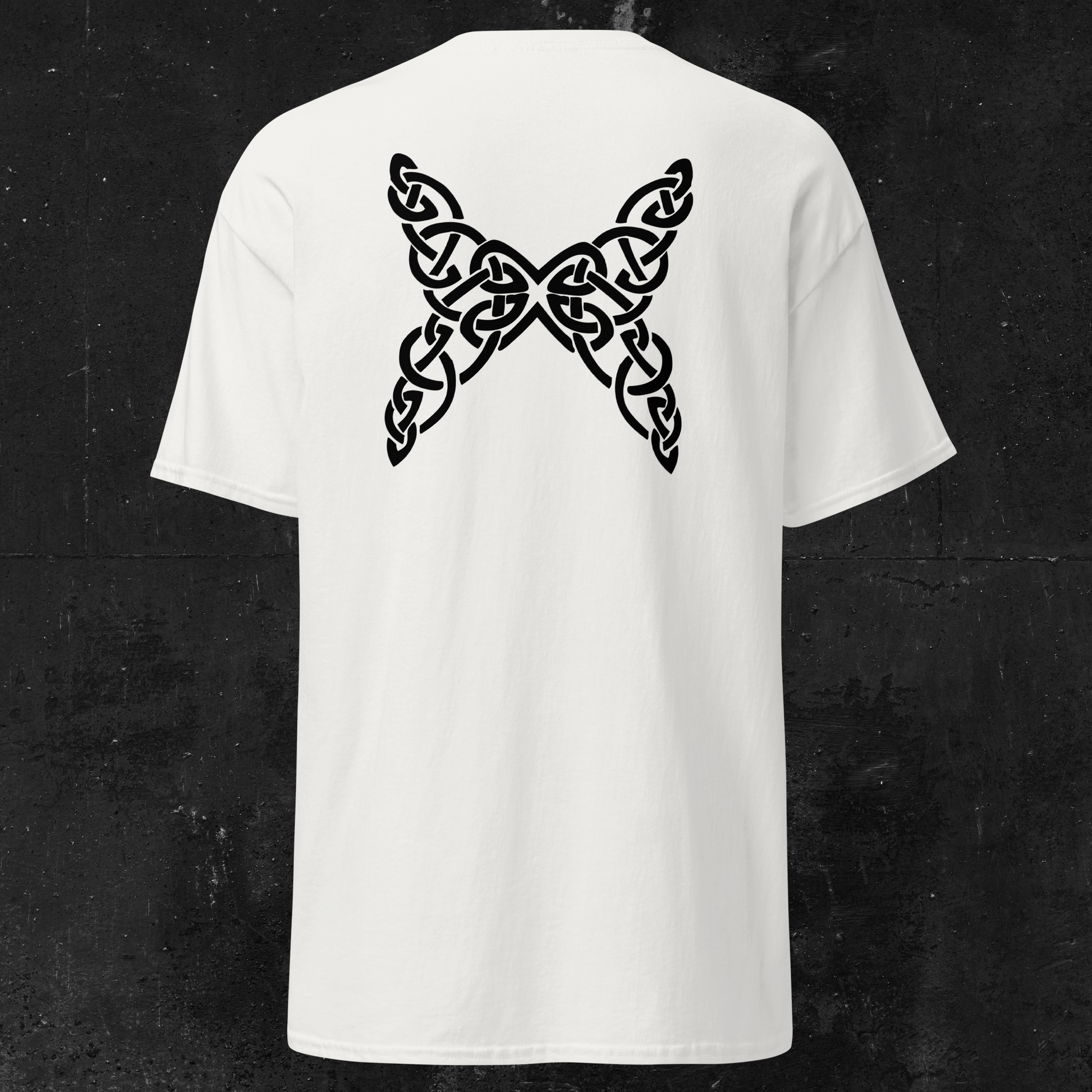 Eirin Apparel Women's T-Shirt Women's Celtic Butterfly (Back Print) Embroidered White T-Shirt