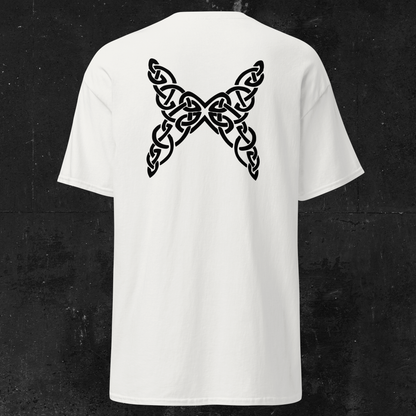 Eirin Apparel Women's T-Shirt Women's Celtic Butterfly (Back Print) Embroidered White T-Shirt