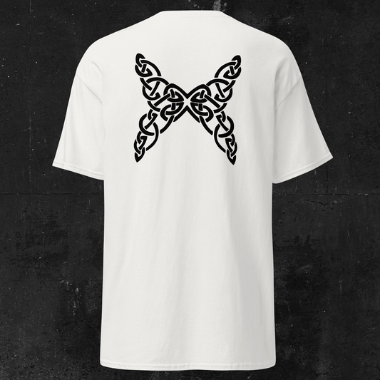 Eirin Apparel Women's T-Shirt Women's Celtic Butterfly (Back Print) Embroidered White T-Shirt