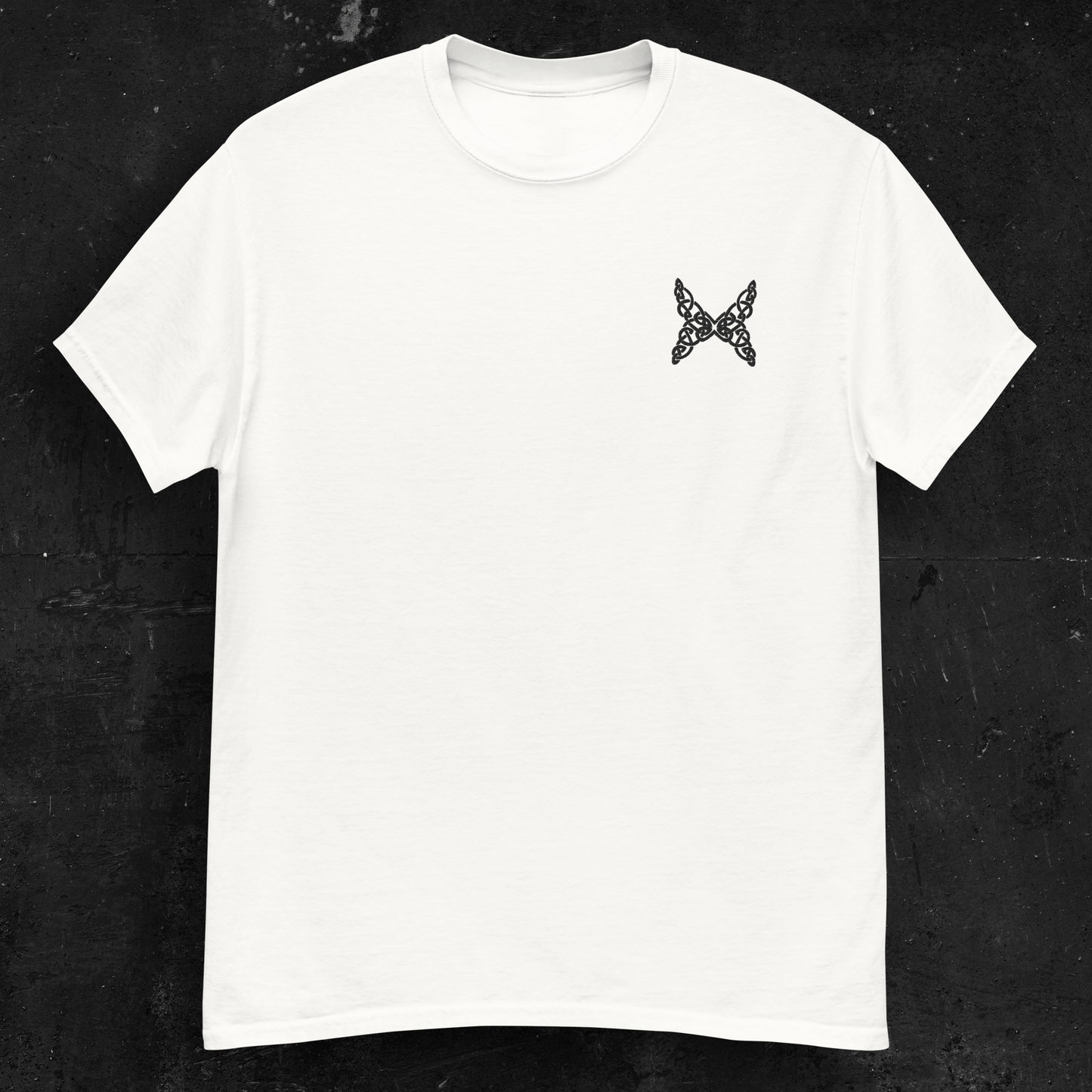 Eirin Apparel Women's T-Shirt Women's Celtic Butterfly Embroidered White T-Shirt