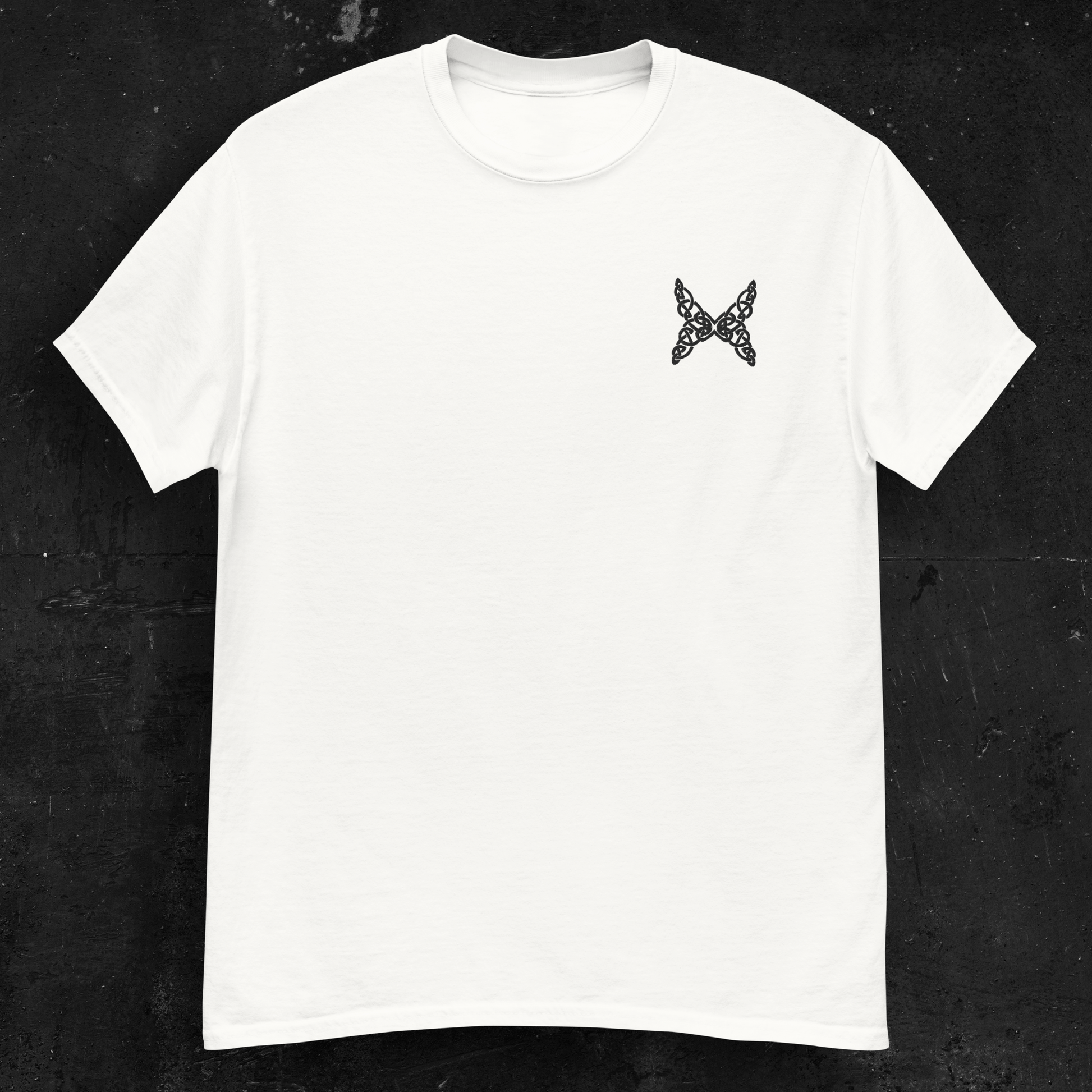 Eirin Apparel Women's T-Shirt Women's Celtic Butterfly Embroidered White T-Shirt
