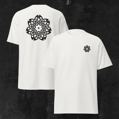 Eirin Apparel Women's T-Shirt Women's Celtic Mandala (Back Print) Embroidered White T-Shirt