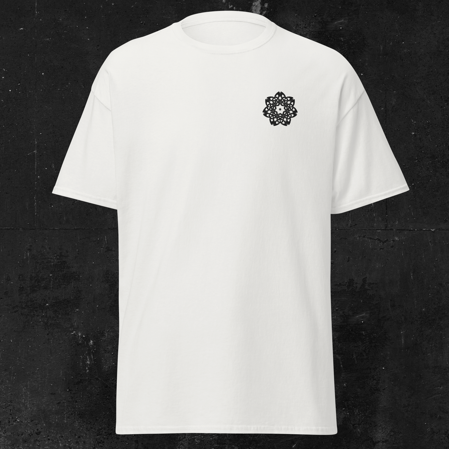 Eirin Apparel Women's T-Shirt Women's Celtic Mandala (Back Print) Embroidered White T-Shirt