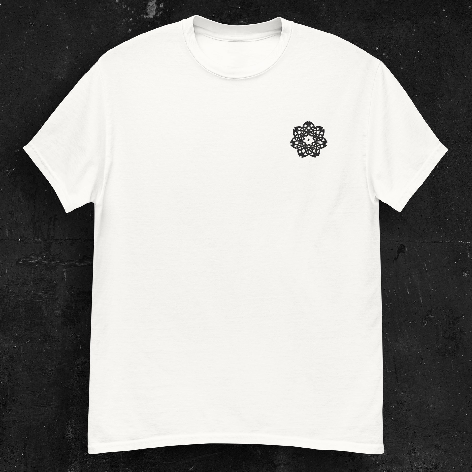 Eirin Apparel Women's T-Shirt Women's Celtic Mandala Embroidered White T-Shirt