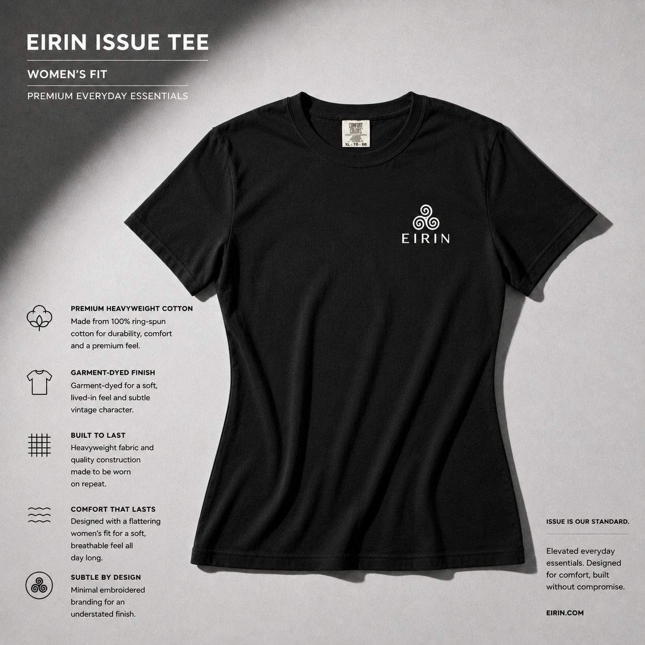 Eirin Apparel Women's T-Shirt Women's EIRIN 'Issue' Tee – Black