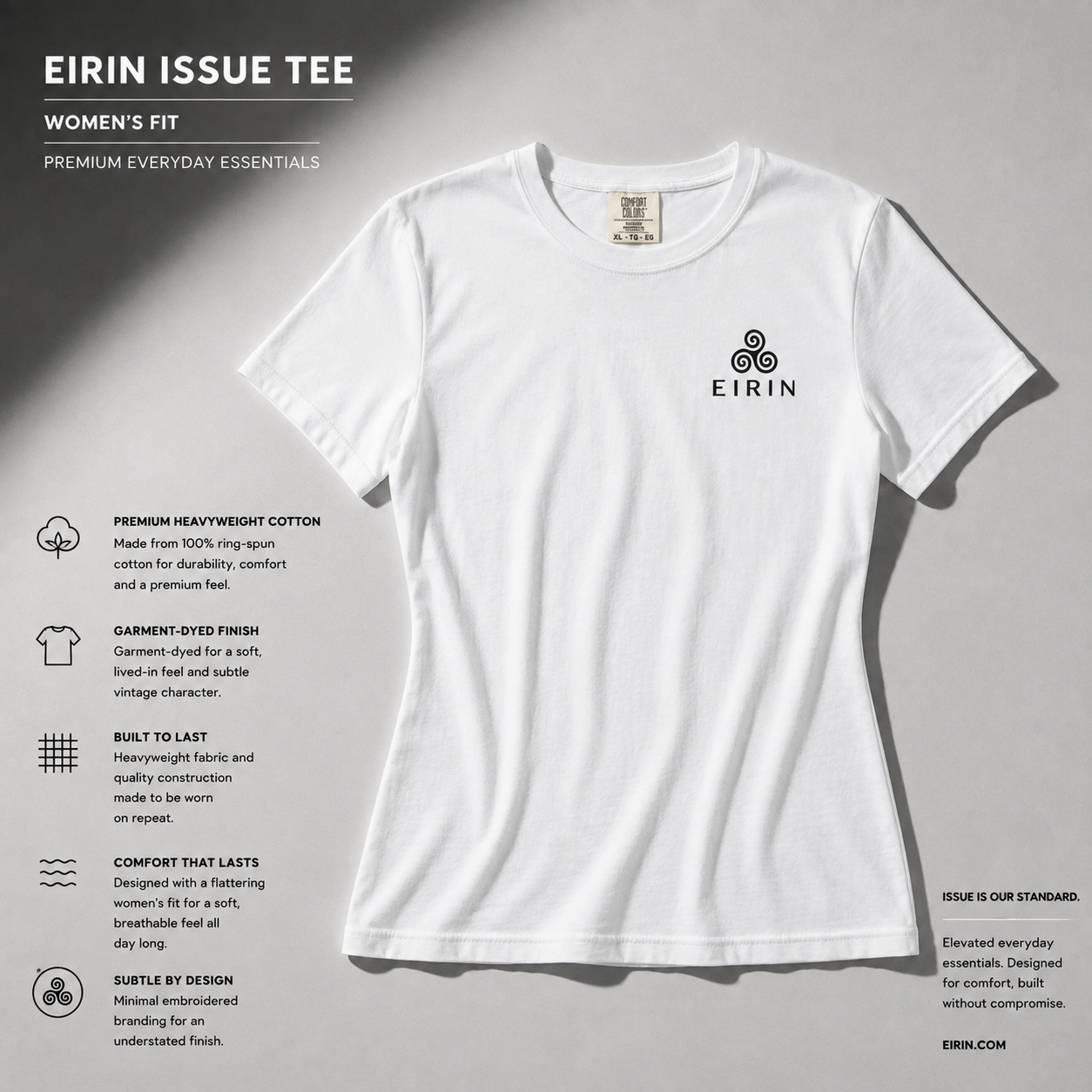 Eirin Apparel Women's T-Shirt Women's EIRIN 'Issue' Tee – White