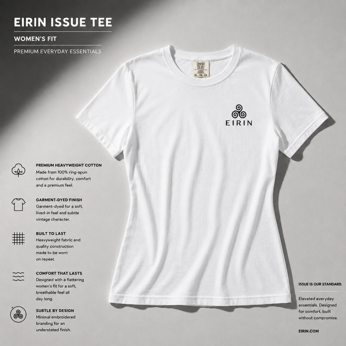 Eirin Apparel Women's T-Shirt Women's EIRIN 'Issue' Tee – White