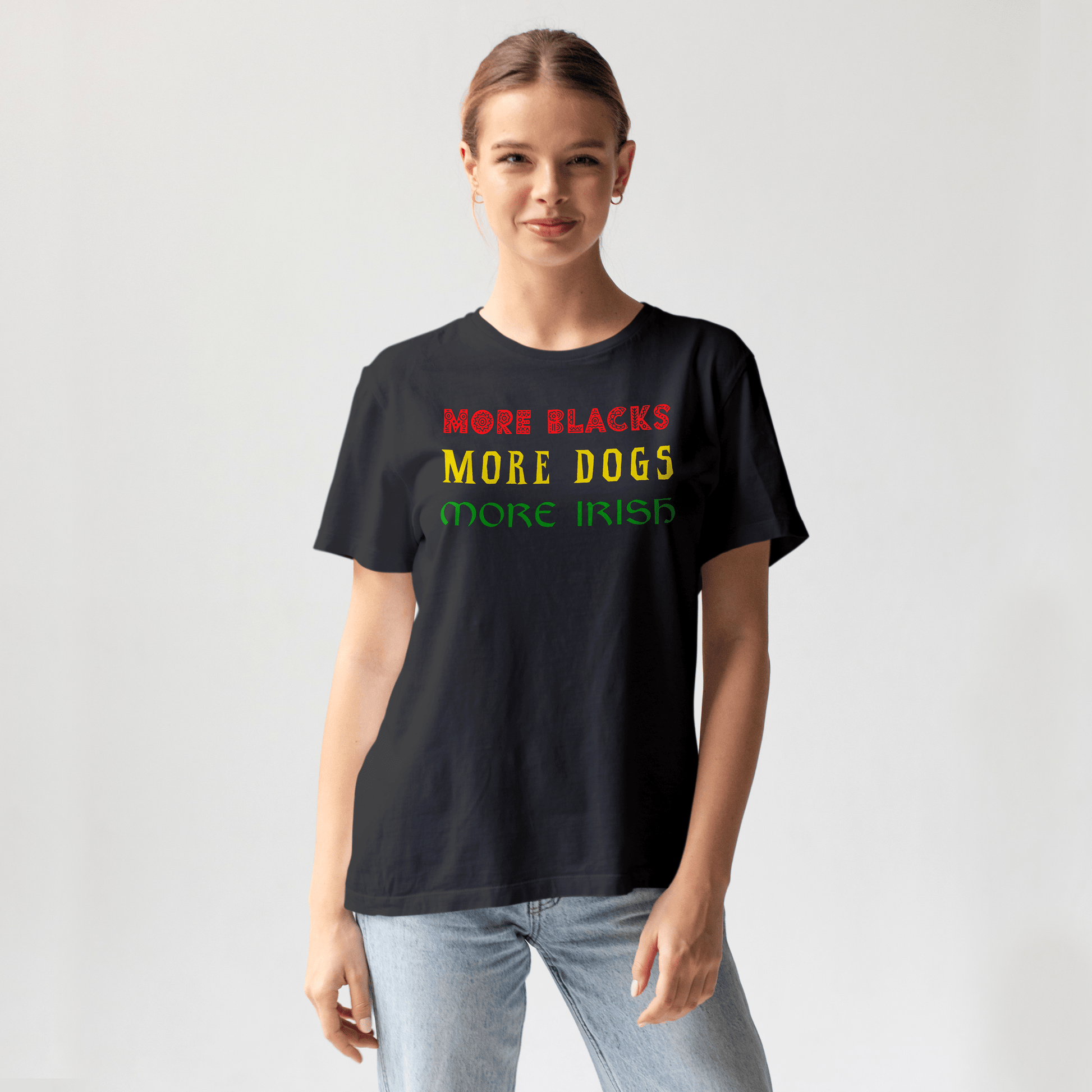 Eirin Apparel Women's T-Shirt Women's 'More Blacks, More Dogs, More Irish' T-Shirt