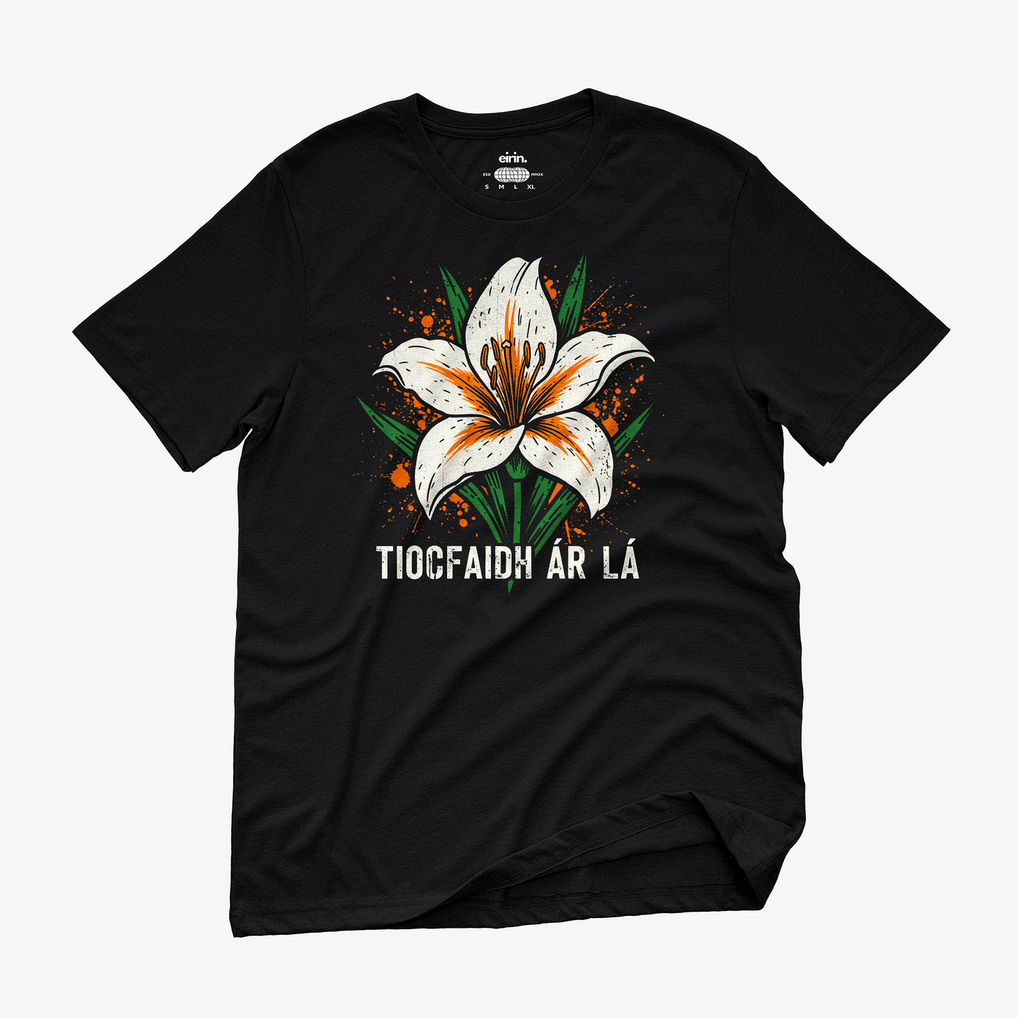 Eirin Apparel Women's T-Shirt Women's 'Tiocfaidh ár lá' Easter Lily T-Shirt