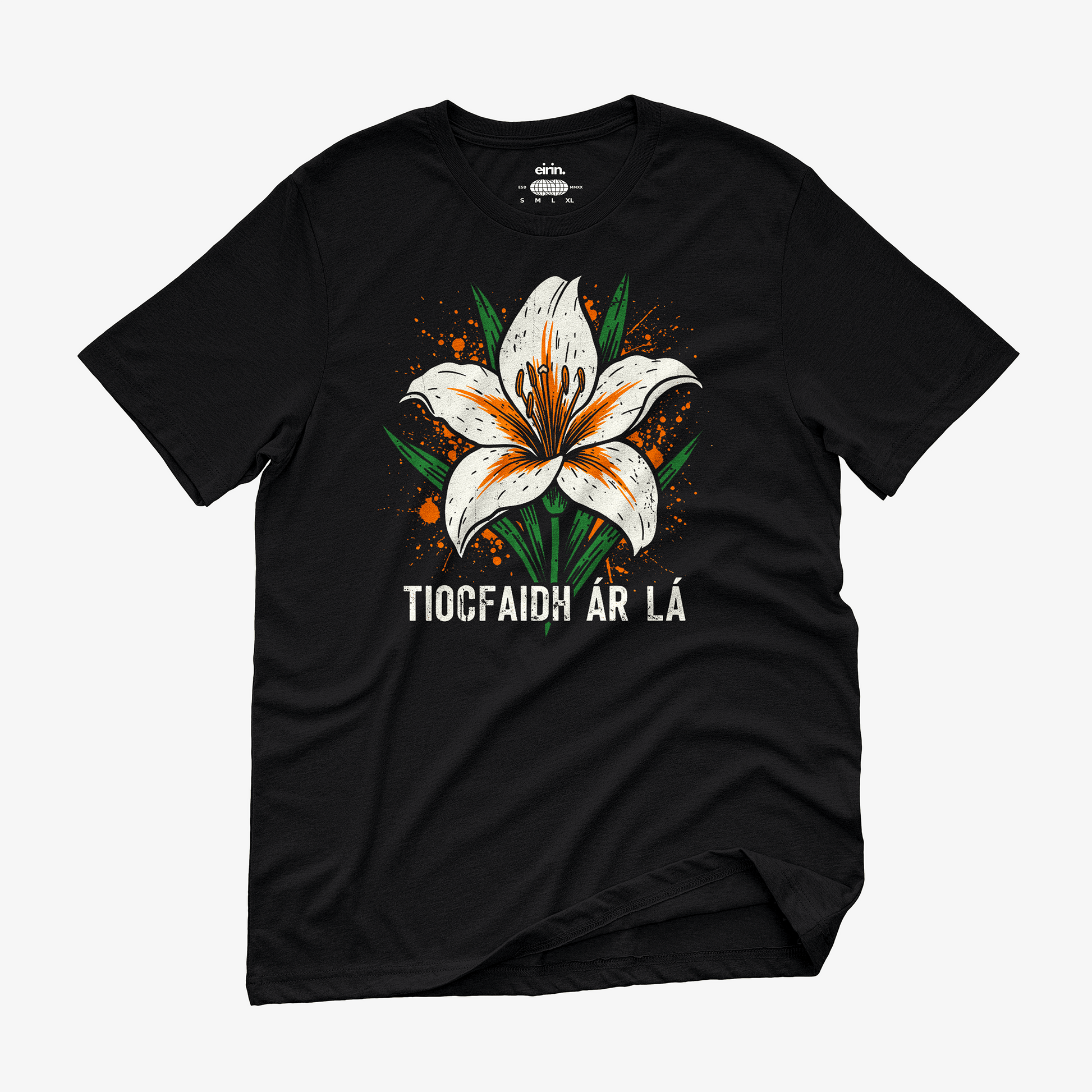 Eirin Apparel Women's T-Shirt Women's 'Tiocfaidh ár lá' Easter Lily T-Shirt