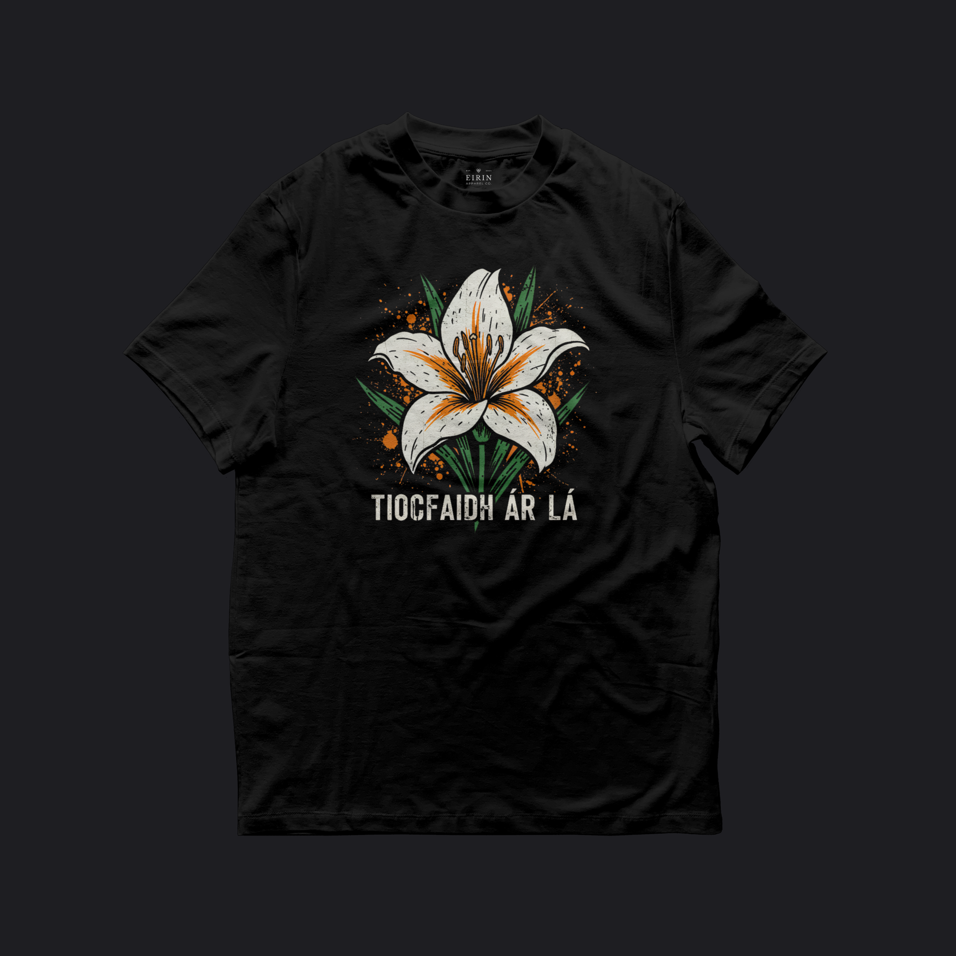 Eirin Apparel Women's T-Shirt Women's 'Tiocfaidh ár lá' Easter Lily T-Shirt