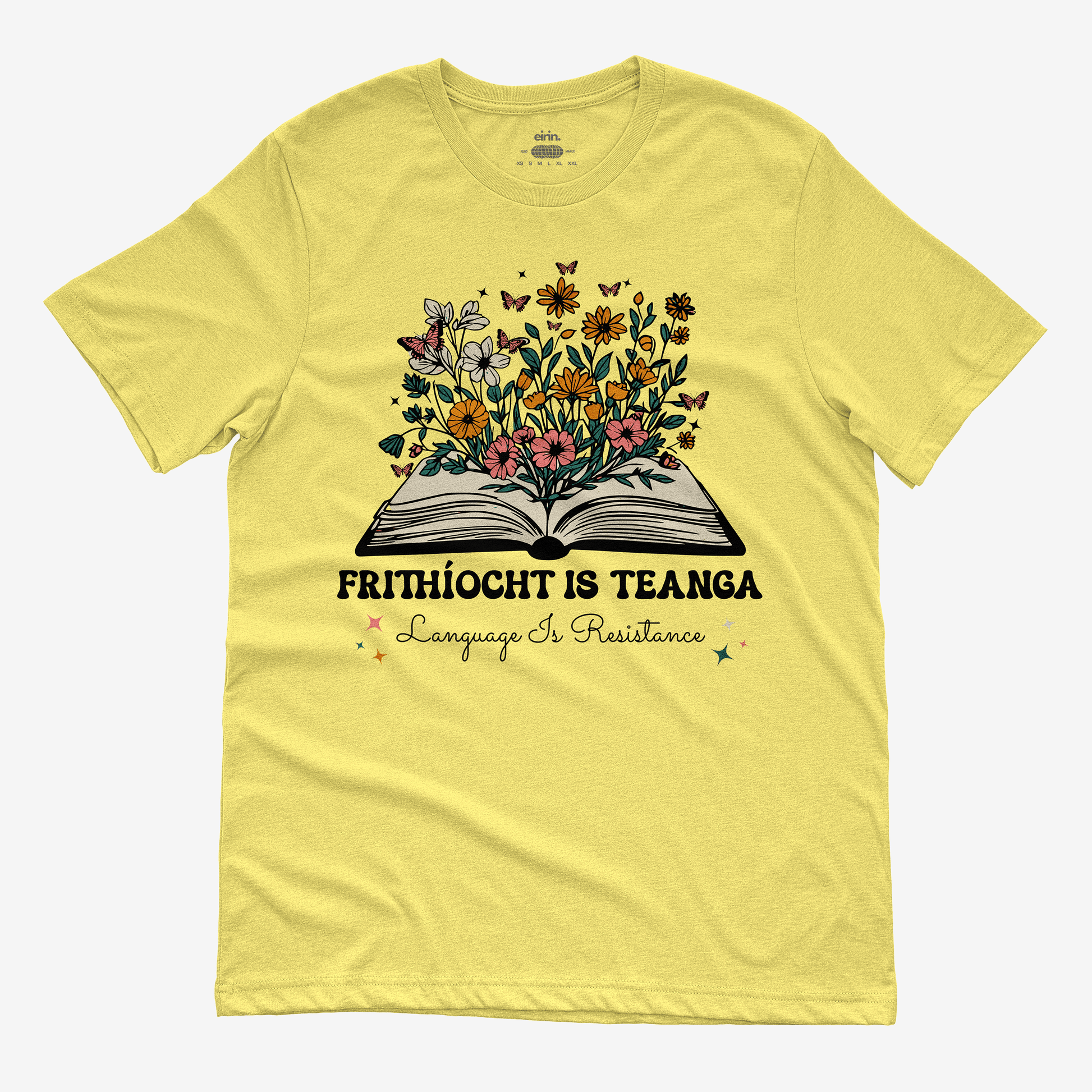 Eirin Apparel Women's T-Shirt Yellow Haze / S Women’s 'Language Is Resistance' Gaelic T-Shirt